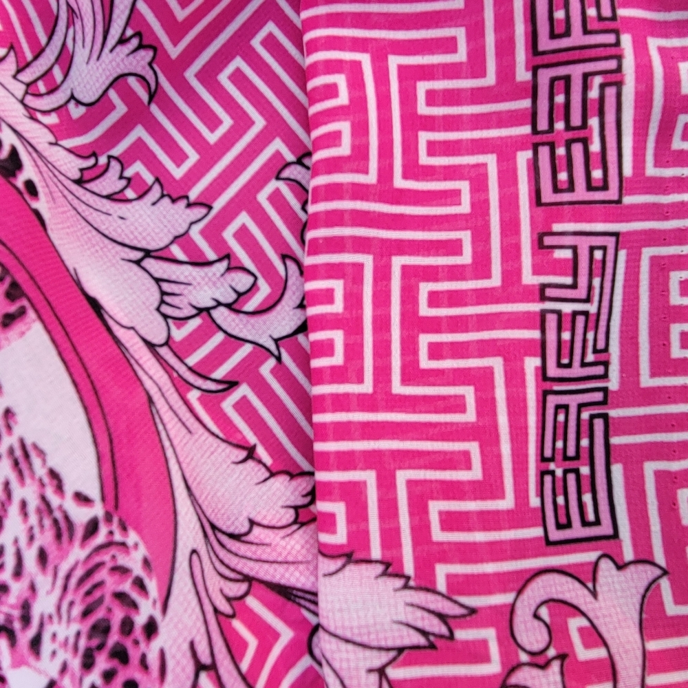 Effy Pink Leopard Print Oblong Scarf ~ 18" x 60" ~ Great Fashion Print! VGUC - Picture 7 of 16